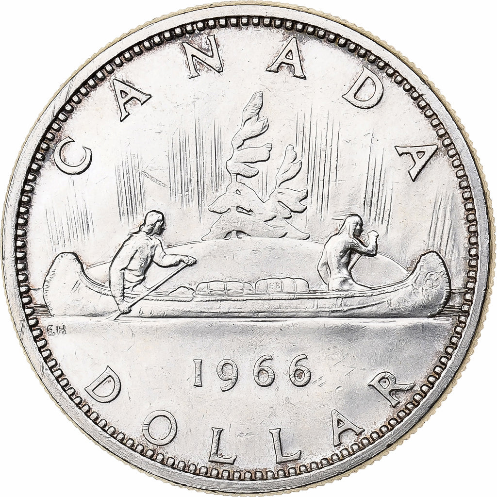 Canadá, Elizabeth II, Dollar, 1966, Royal Canadian Mint, Plata, MBC+, KM:64.1