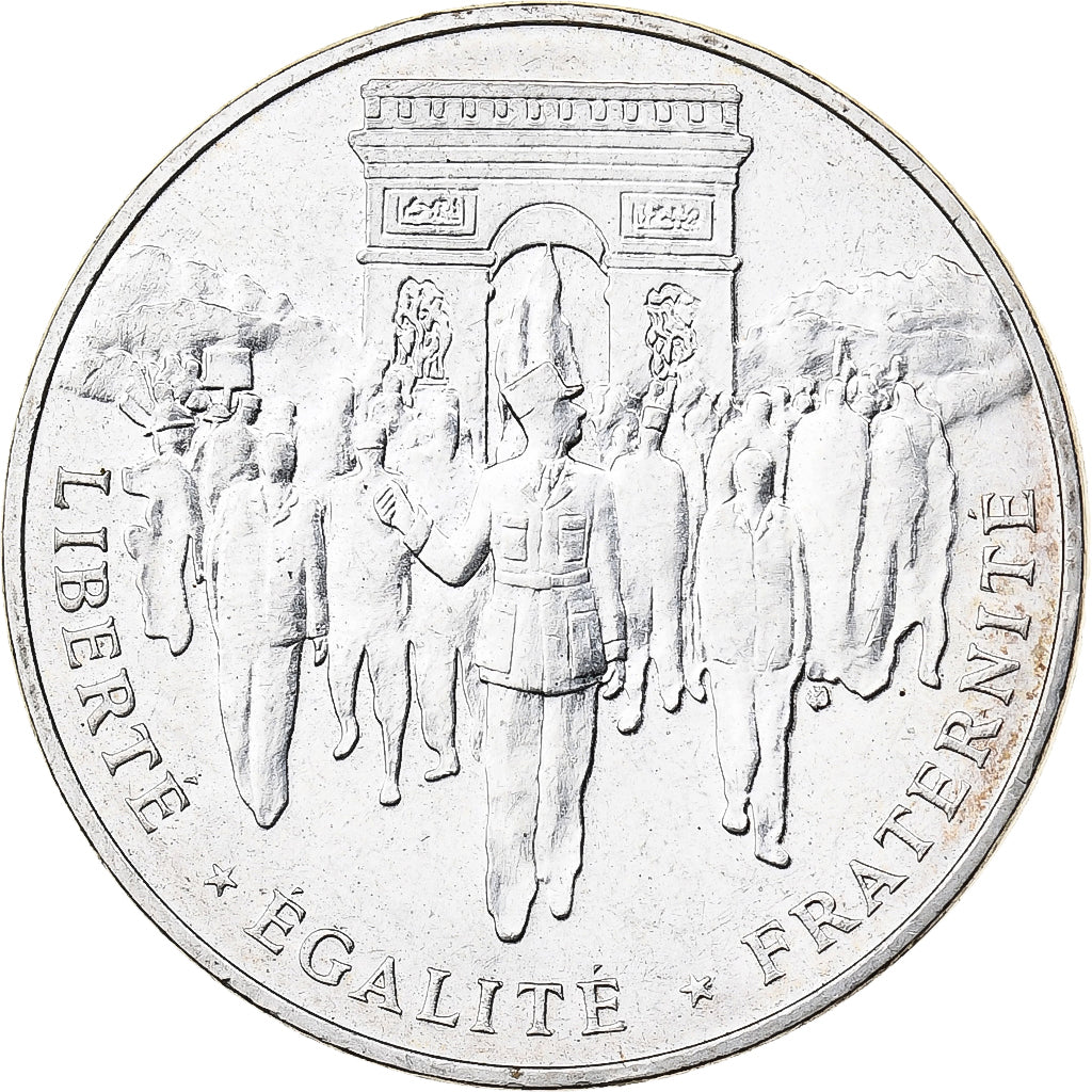 France, Libération de Paris, 100 Francs, 1994, AU(50-53), Silver, KM:1045.1