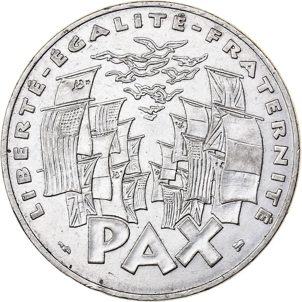 Moeda, França, 8 mai 1945, 100 Francs, 1995, Paris, AU(50-53), Prata