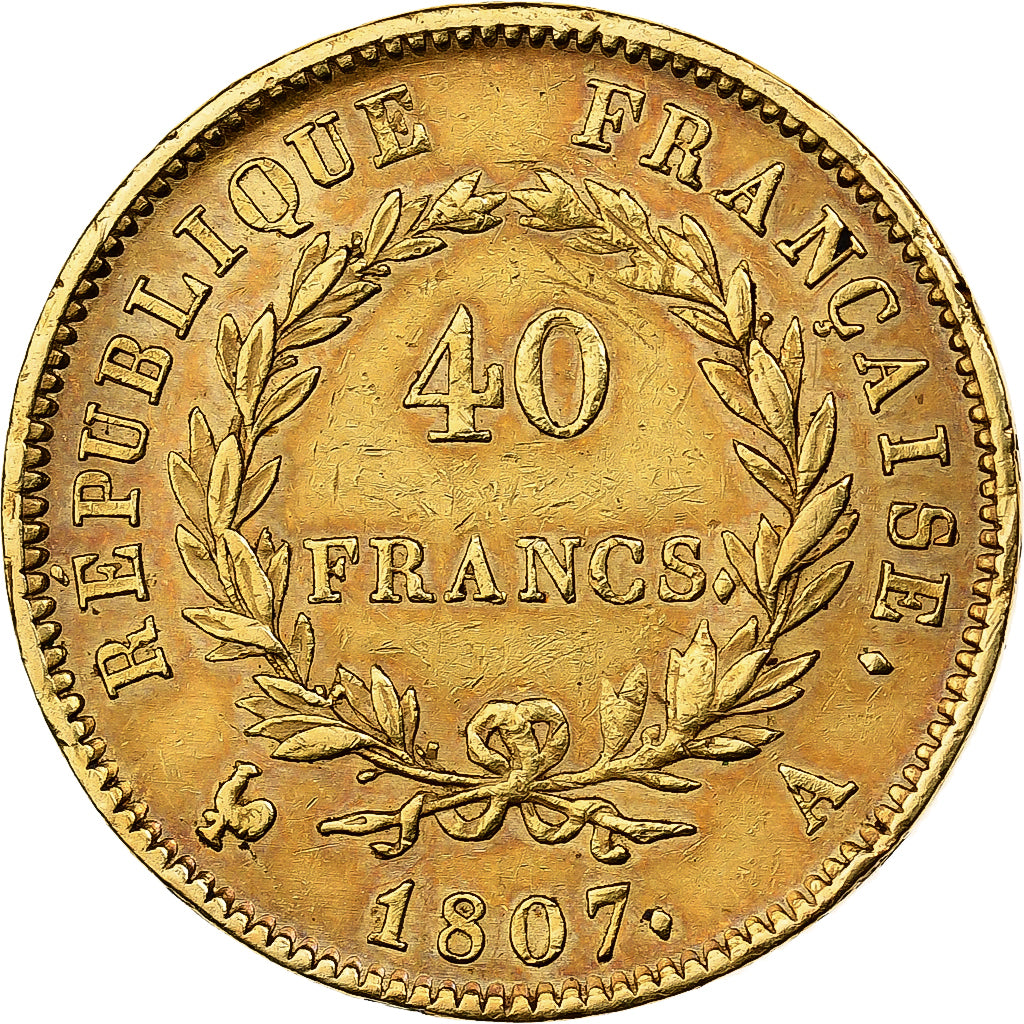 Premier Empire, 40 Francs Napoléon Ier Tête Laurée