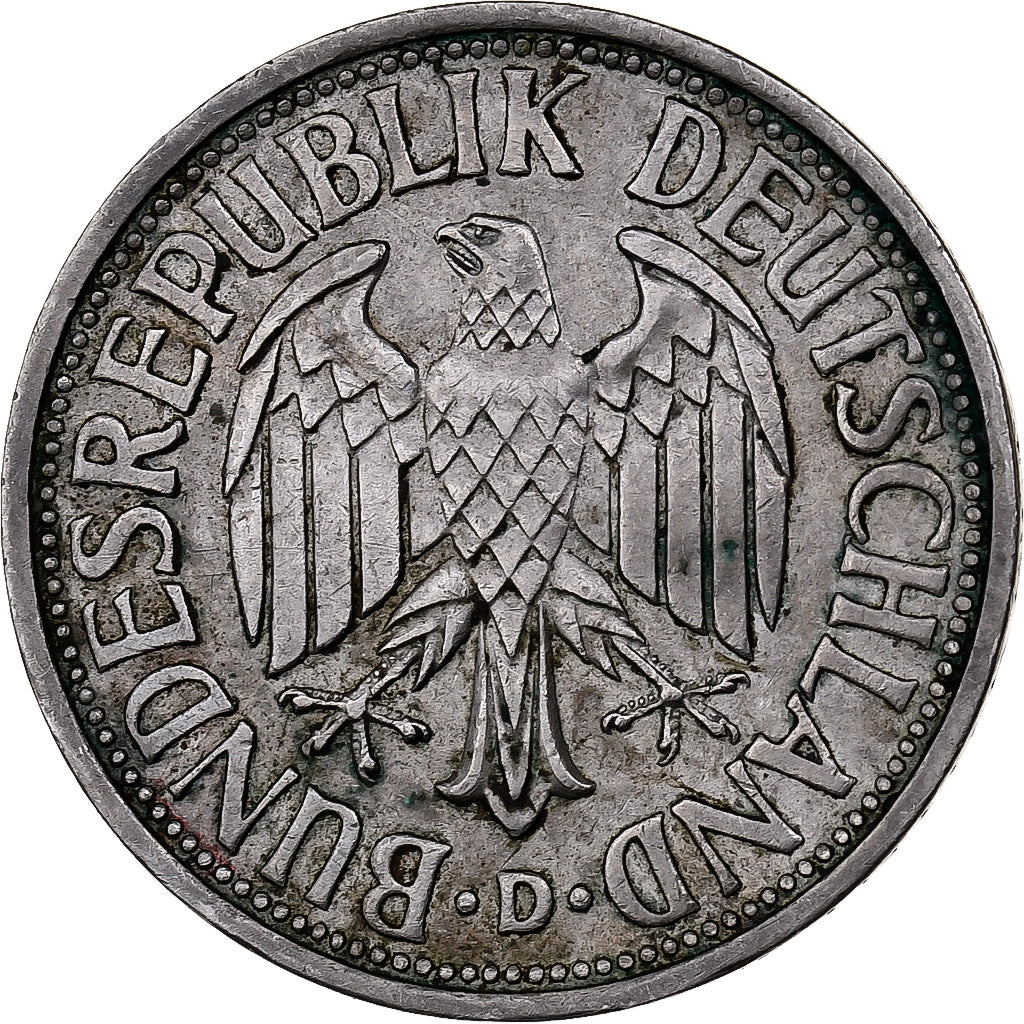 GERMANY - FEDERAL REPUBLIC, 2 Mark, 1951, Munich, Copper-nickel, AU(50-53)