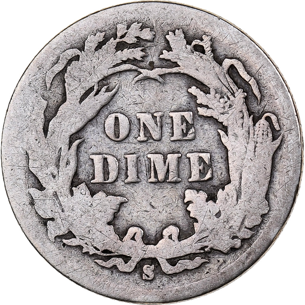 United States, Seated Liberty Dime, 1887, San Francisco, EF, KM:A92