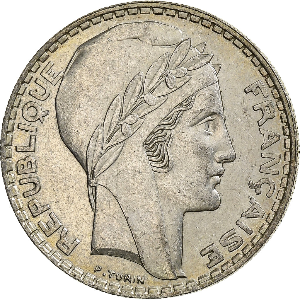 Moneta, Francia, Turin, 20 Francs, 1938, Paris, SPL-, Argento, KM:879