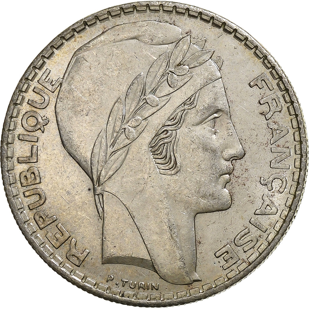 Francia, 20 Francs, Turin, 1938, Paris, Argento, SPL-, Gadoury:852, KM:879