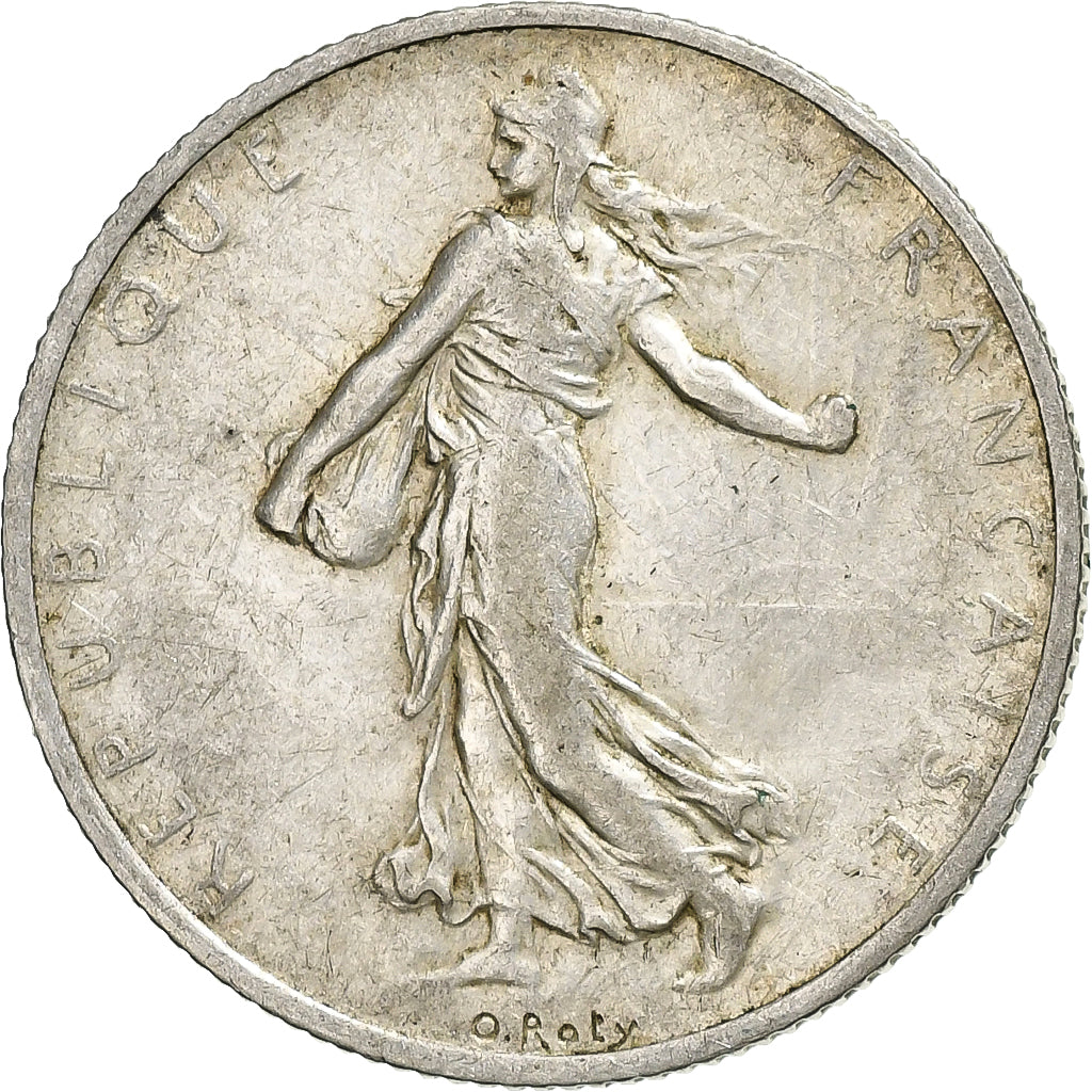 Frankrijk, 2 Francs, Semeuse, 1910, Paris, Zilver, ZF+, Gadoury:532, KM:845.1