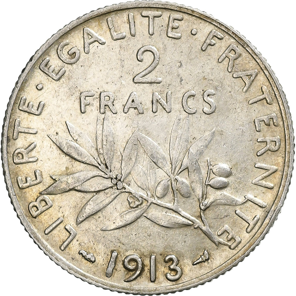 Münze, Frankreich, Semeuse, 2 Francs, 1913, Paris, SS+, Silber, KM:845.1
