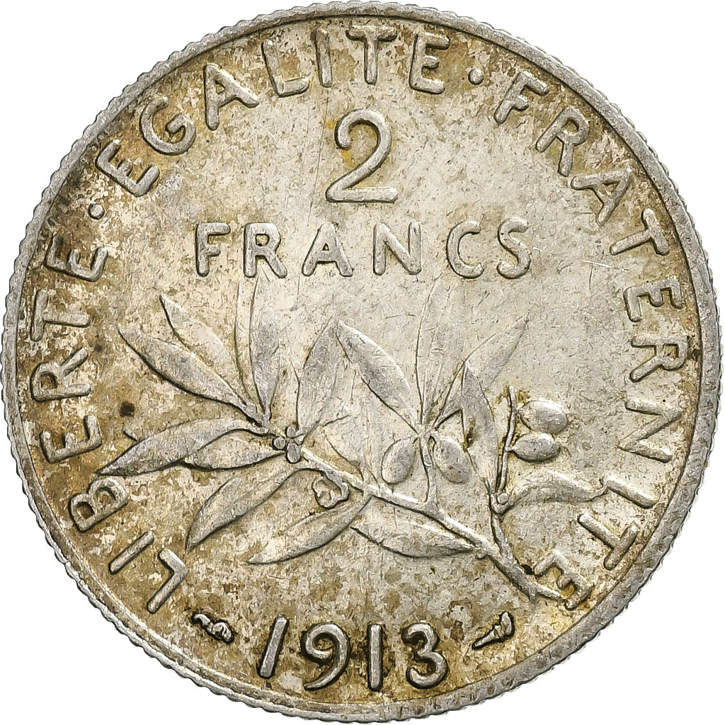 France, 2 Francs, Semeuse, 1913, Paris, Argent, TTB, Gadoury:532, KM:845.1