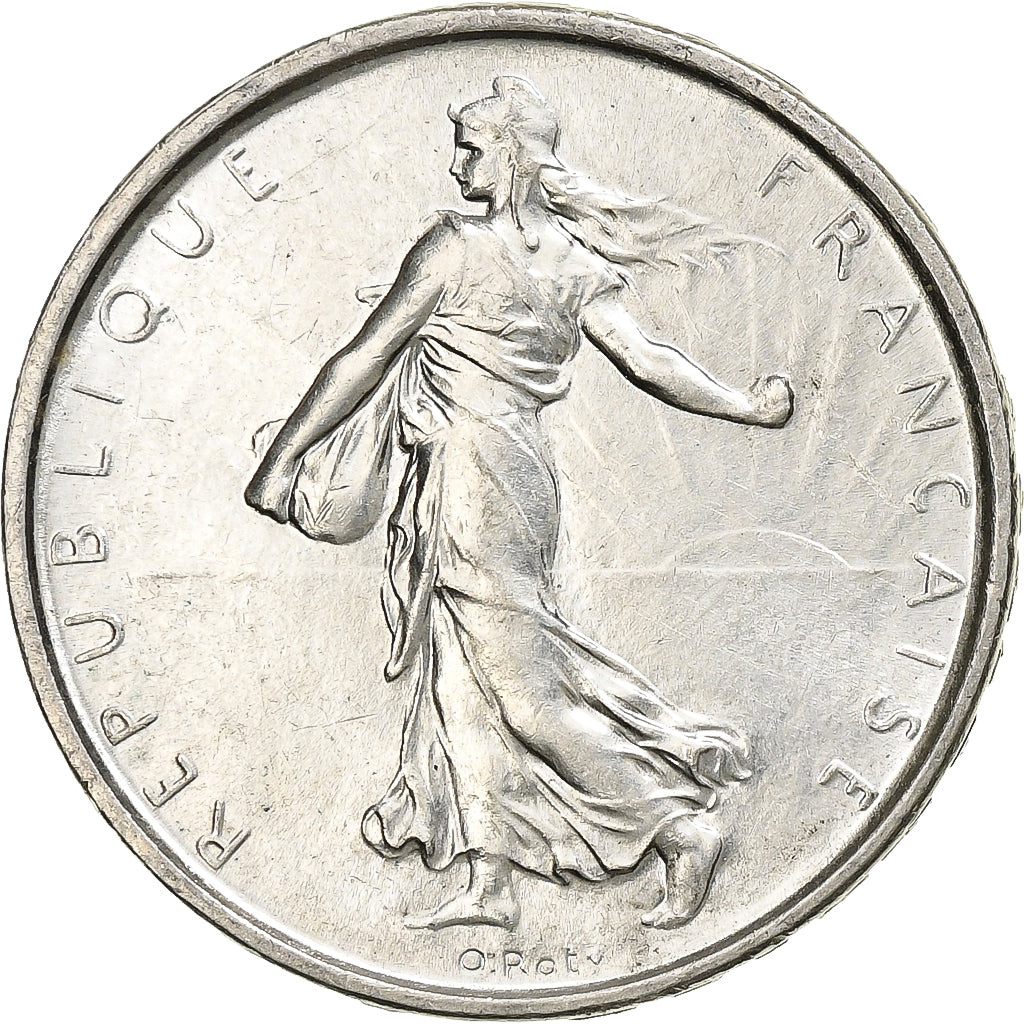 Frankrijk, Semeuse, 5 Francs, 1964, Paris, PR+, Zilver, Gadoury:770