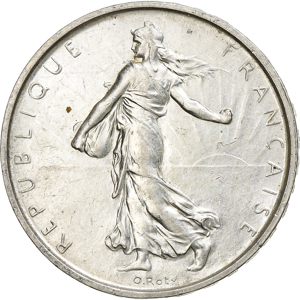 França, 5 Francs, Semeuse, 1962, Prata, MS(60-62), Gadoury:770, KM:926