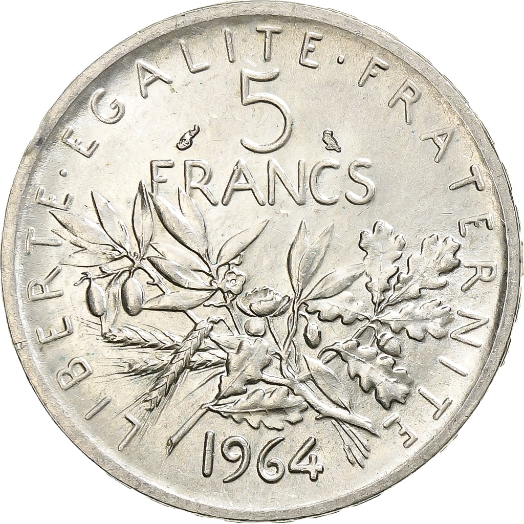 Frankreich, Semeuse, 5 Francs, 1964, Paris, VZ+, Silber, Gadoury:770