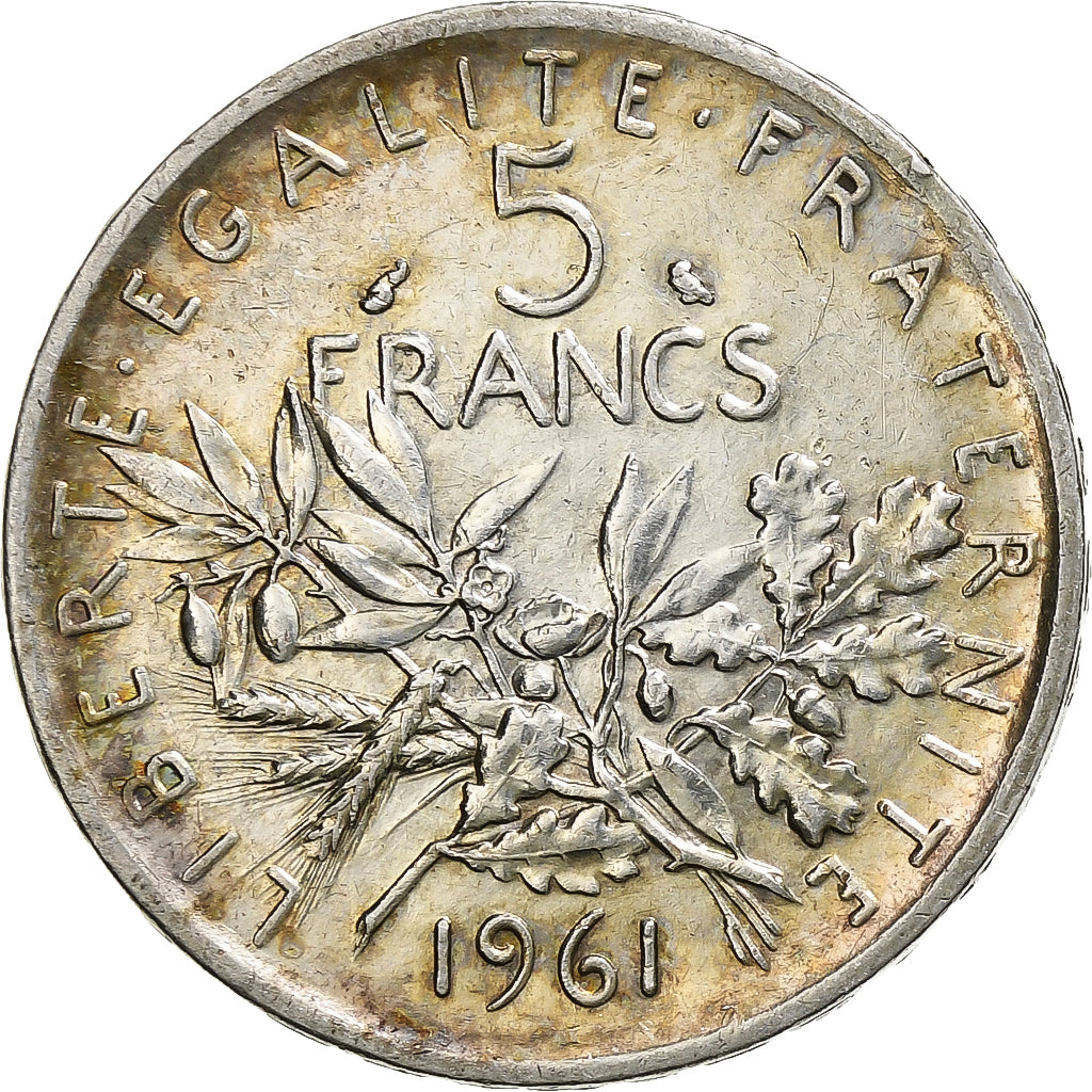 France, Semeuse, 5 Francs, 1961, Paris, TTB+, Argent, KM:926, Gadoury:770