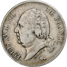 Coin, France, Louis XVIII, 5 Francs, 1822, Paris, VF(30-35)