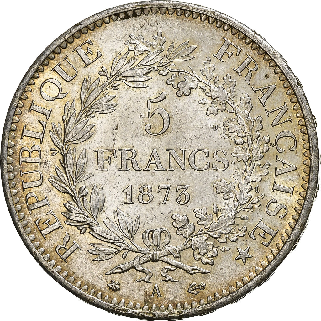 Munten, Frankrijk, Hercule, 5 Francs, 1873, Paris, PR, Zilver, KM:820.1