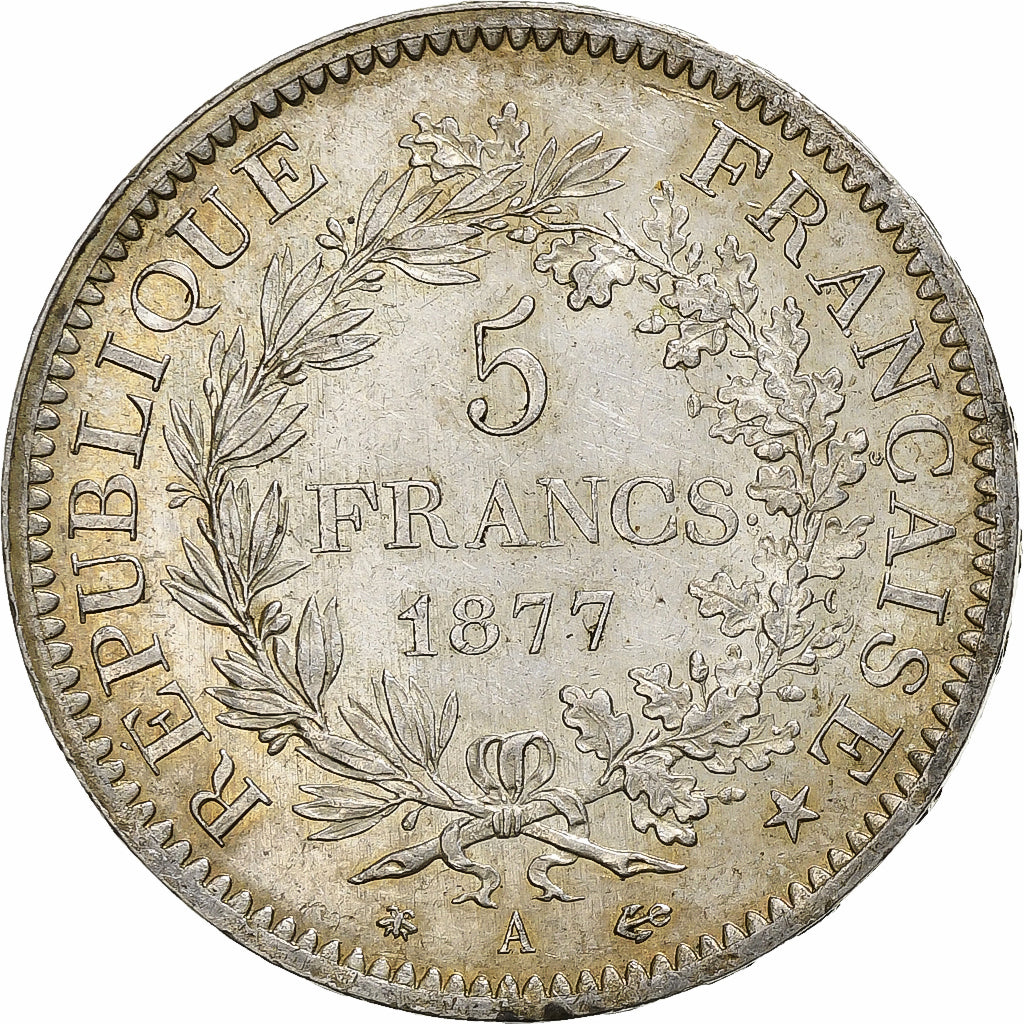Monnaie, France, Hercule, 5 Francs, 1877, Paris, TTB+, Argent, Gadoury:745a
