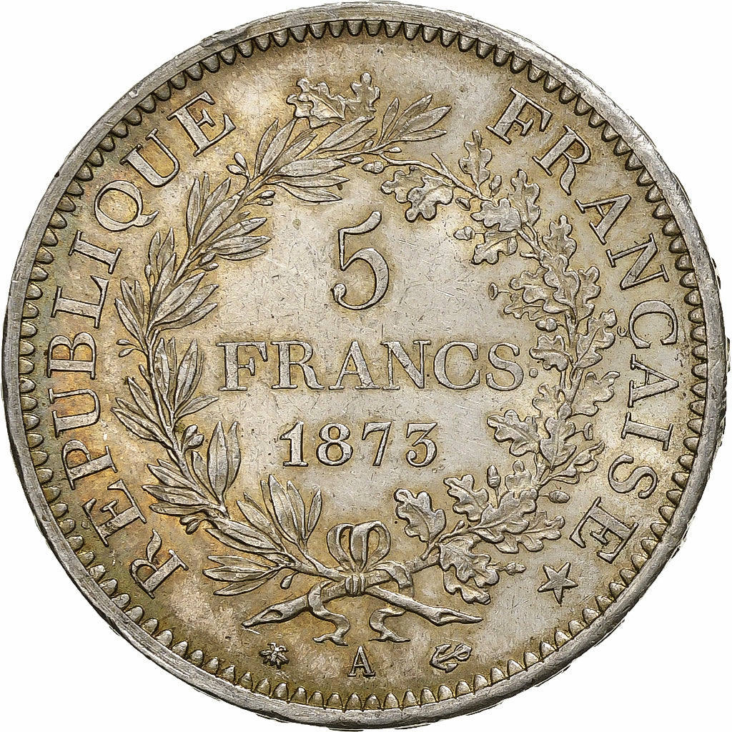 Frankreich, 5 Francs, Hercule, 1873, Paris, Silber, SS, Gadoury:745.a, KM:820.1