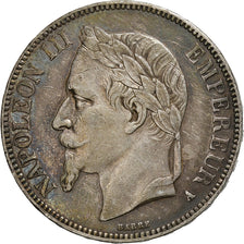 Coin, France, Napoleon III, 5 Francs, 1867, Paris, AU(50-53), Silver