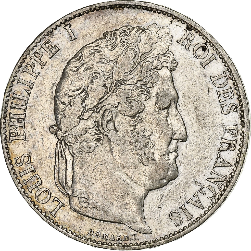 FRANCE, Louis-Philippe, 5 Francs, 1844, Lille, KM #749.13, EF(40-45), Silver,...