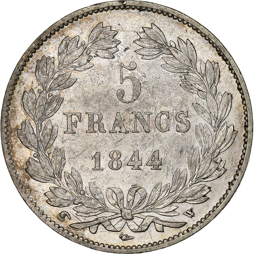 FRANCE, Louis-Philippe, 5 Francs, 1844, Lille, KM #749.13, EF(40-45), Silver,...