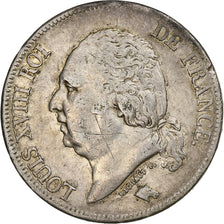 Frankreich, Louis XVIII, 5 Francs, 1824, Paris, Silber, KM:711.1