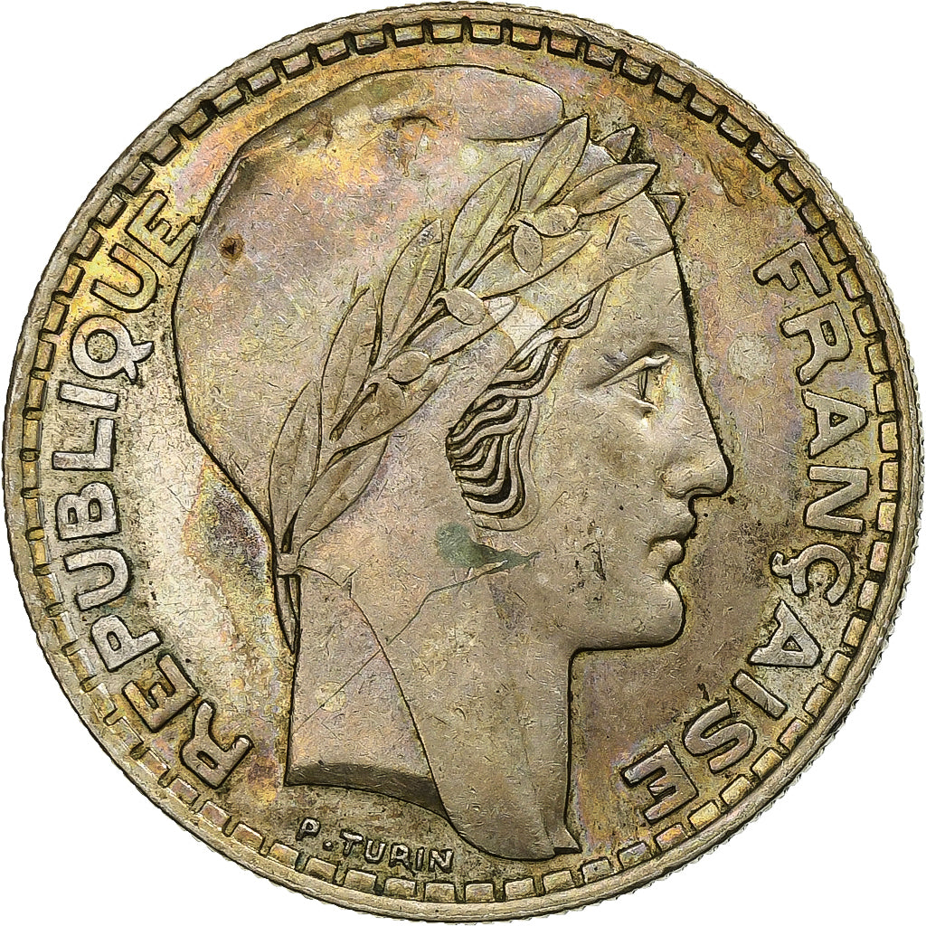 Frankreich, 20 Francs, Turin, 1938, Paris, Silber, SS+, Gadoury:852, KM:879