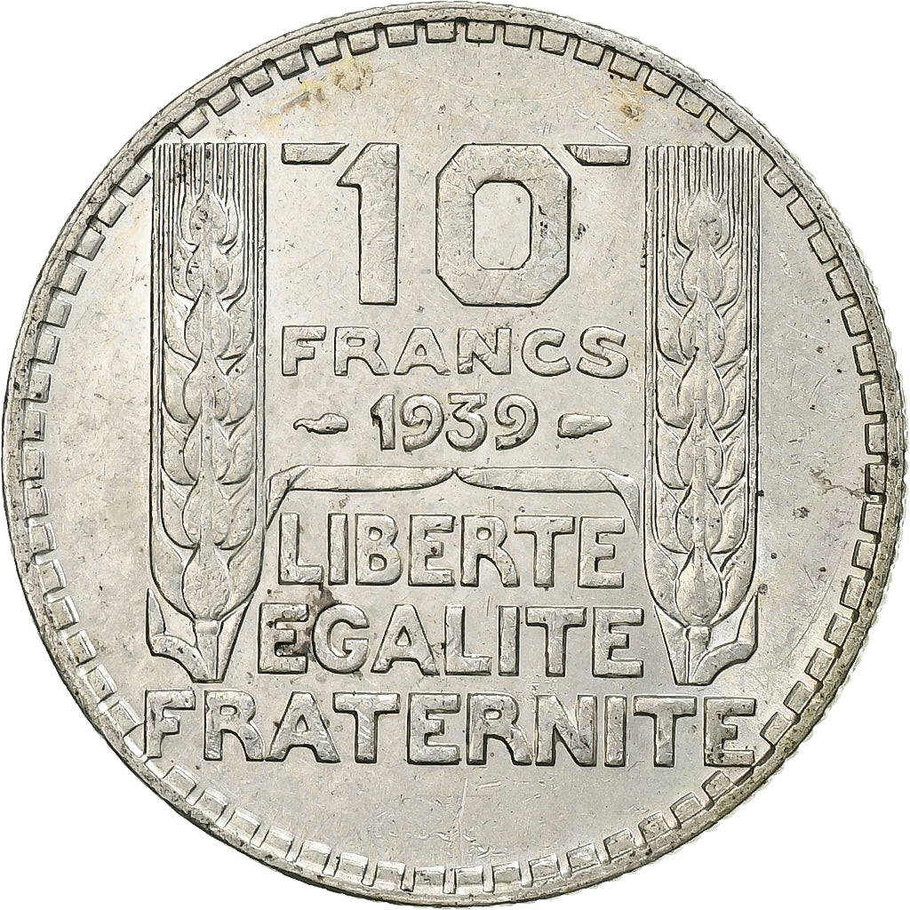 Frankreich, 10 Francs, Turin, 1939, Paris, Silber, VZ, Gadoury:801, KM:878