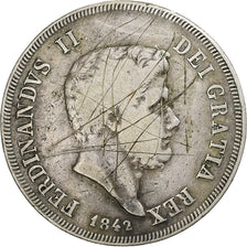 Coin, ITALIAN STATES, NAPLES, Ferdinando II, 120 Grana, 1842, VF(20-25), Silver