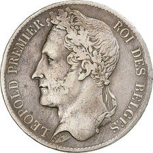 België, Leopold I, 5 Francs, 5 Frank, 1833, Zilver, FR+, KM:3.1