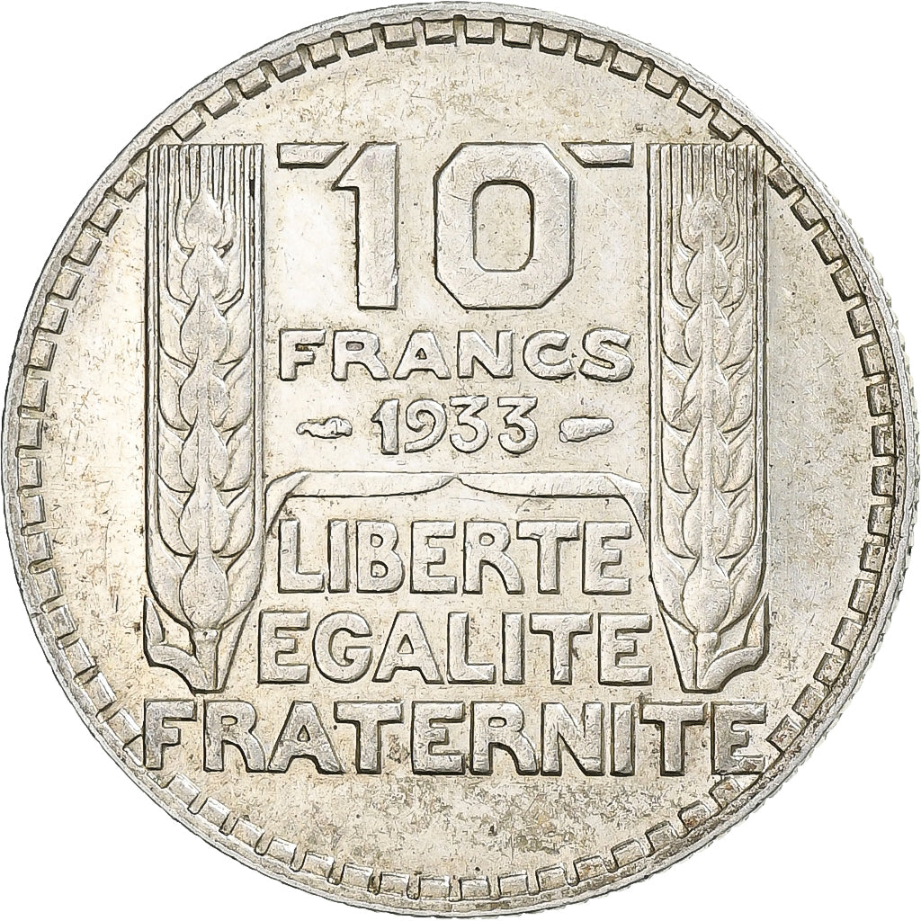 Münze, Frankreich, Turin, 10 Francs, 1933, Paris, VZ, Silber, KM:878