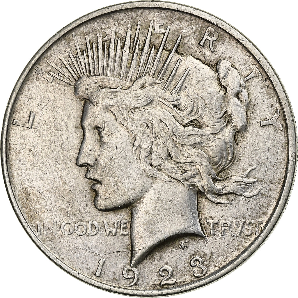 United States, Dollar, Peace, 1923, Denver, Silver, VF(30-35), KM:150