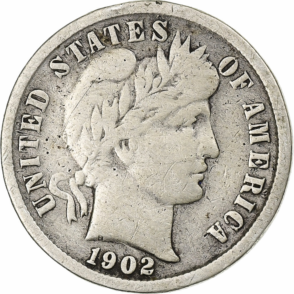 Moeda, Estados Unidos da América, Barber Dime, Dime, 1902, U.S. Mint