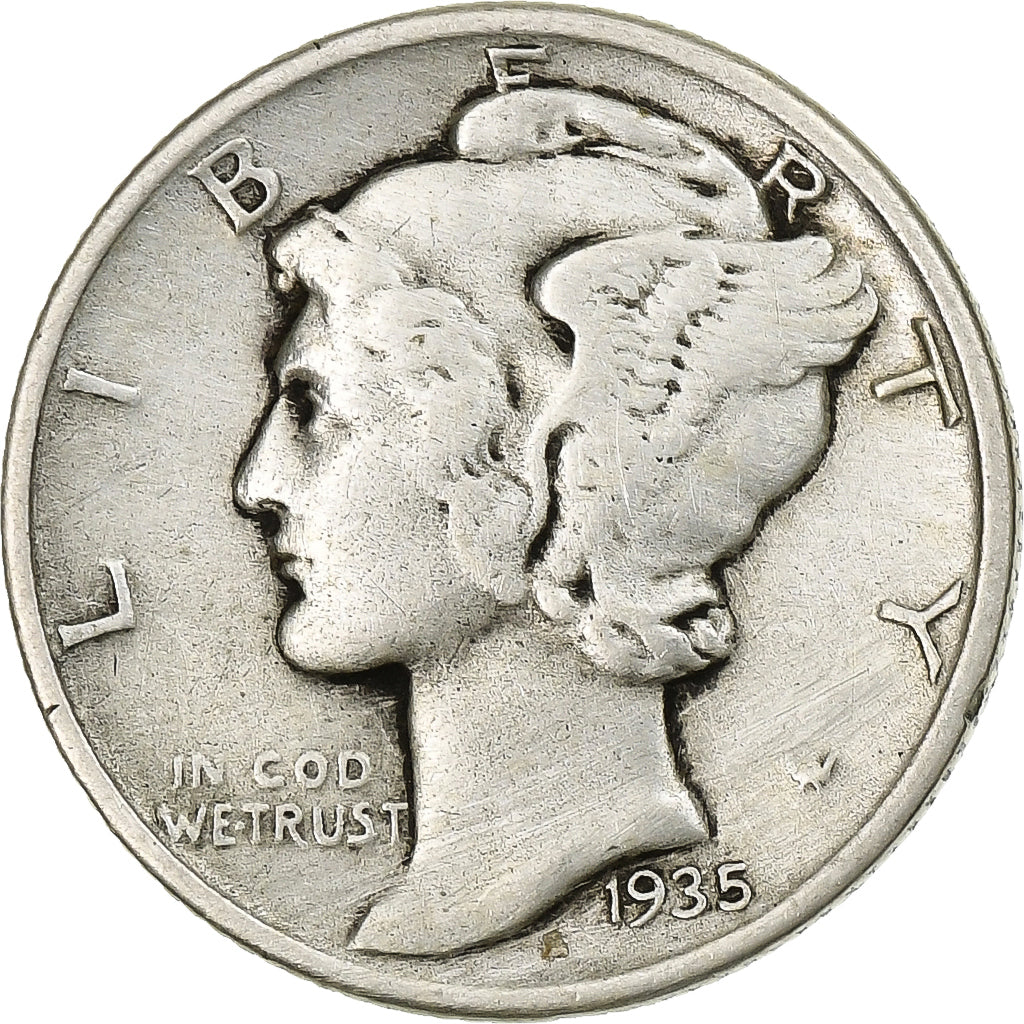 Münze, Vereinigte Staaten, Mercury Dime, Dime, 1935, U.S. Mint, Philadelphia