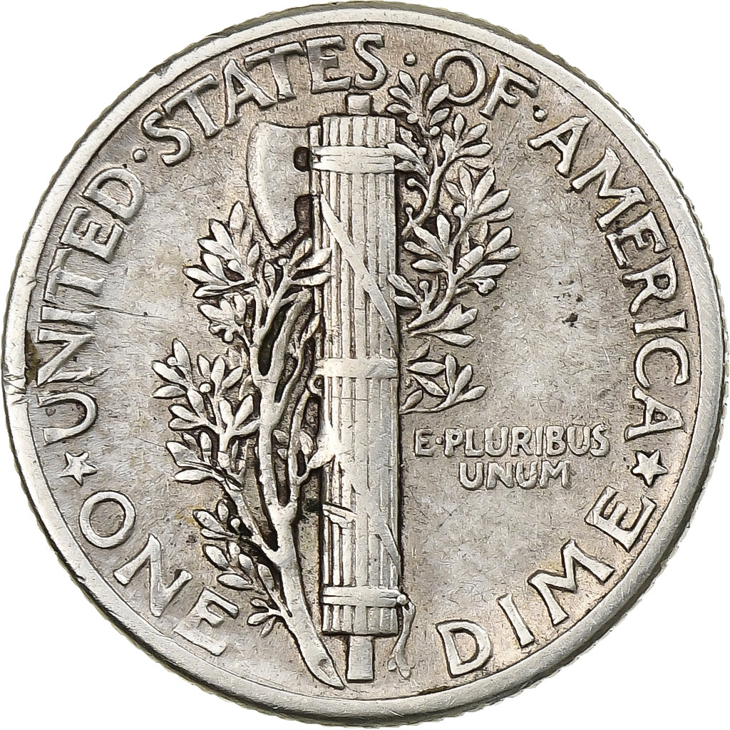 États-Unis, Dime, Mercury Dime, 1940, U.S. Mint, Argent, TTB, KM:140