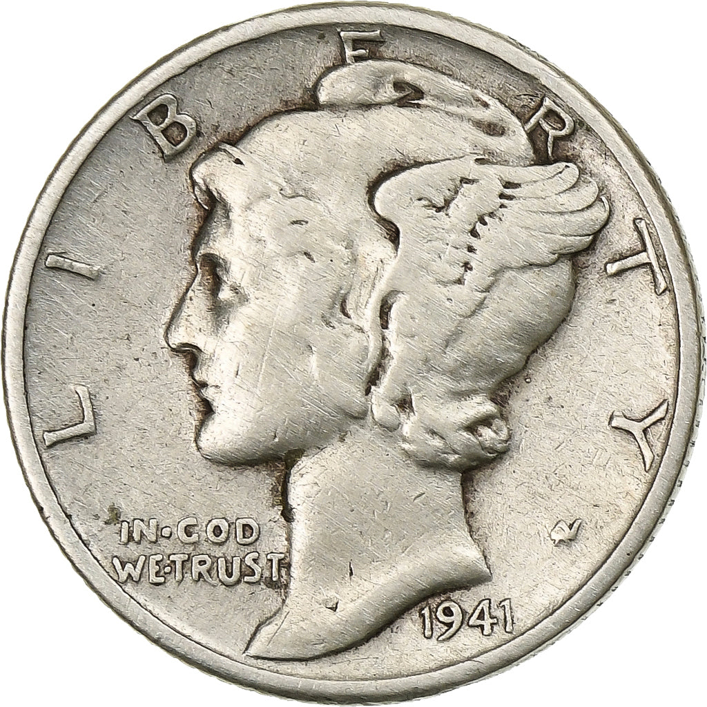 Münze, Vereinigte Staaten, Mercury Dime, Dime, 1941, U.S. Mint, Philadelphia