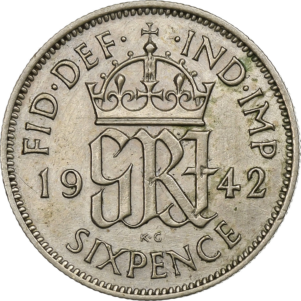 Großbritannien, 6 Pence, 1942, London, Silber, SS