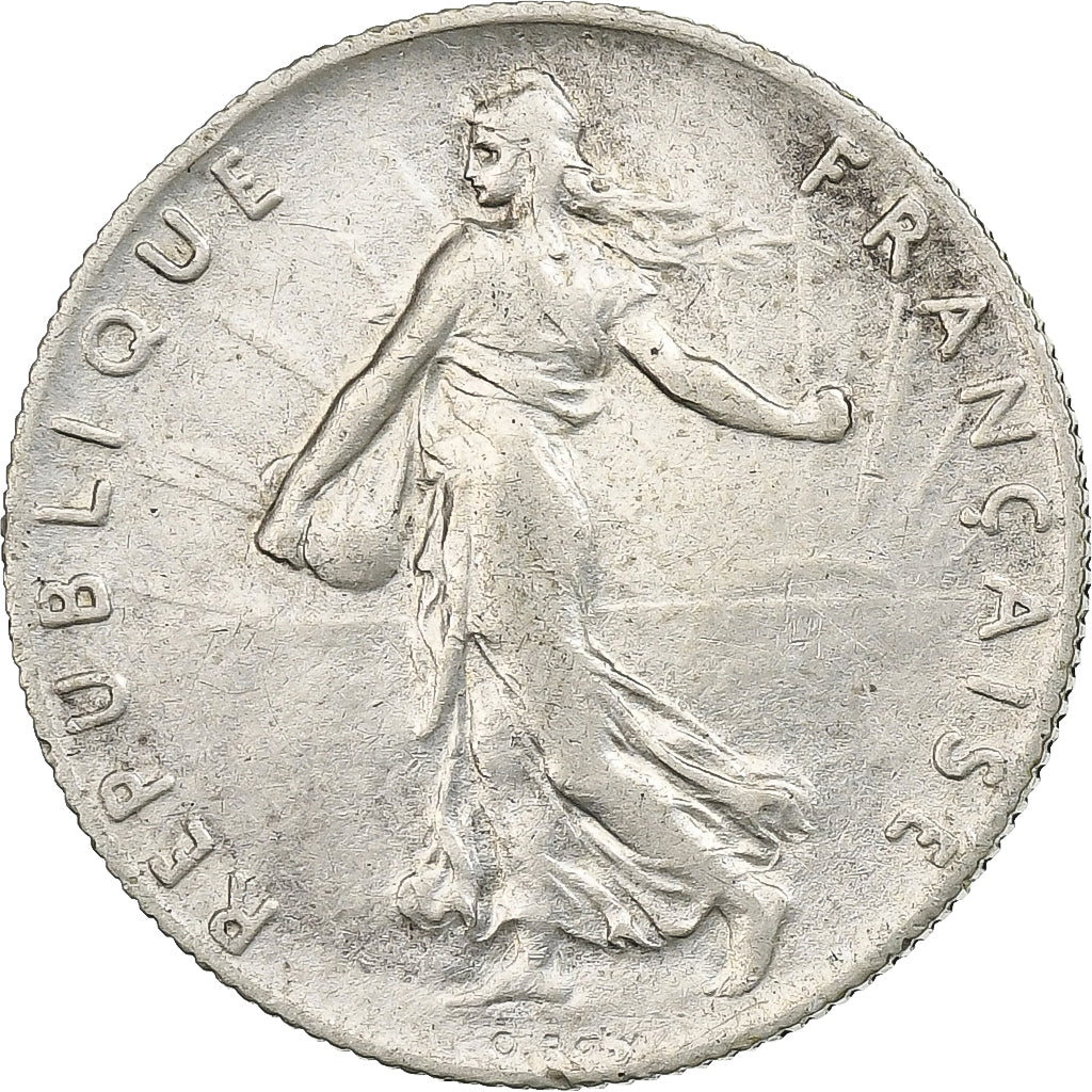 France, 50 Centimes, Semeuse, 1913, Paris, Silver, AU(50-53), Gadoury:420