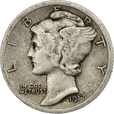 Moneta, Stati Uniti, Mercury Dime, Dime, 1917, U.S. Mint, Philadelphia, BB