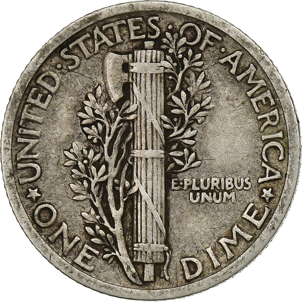 Moneta, Stati Uniti, Mercury Dime, Dime, 1917, U.S. Mint, Philadelphia, BB