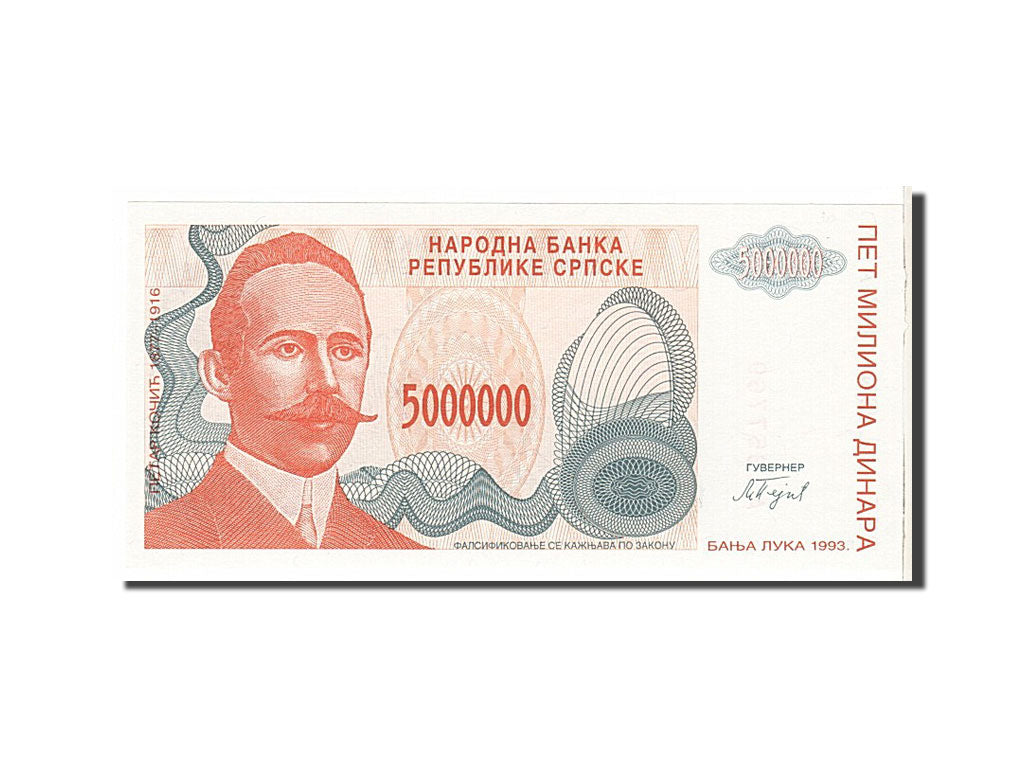 Banknote, Bosnia - Herzegovina, 5,000,000 Dinara, 1993, KM:153a, UNC(63)