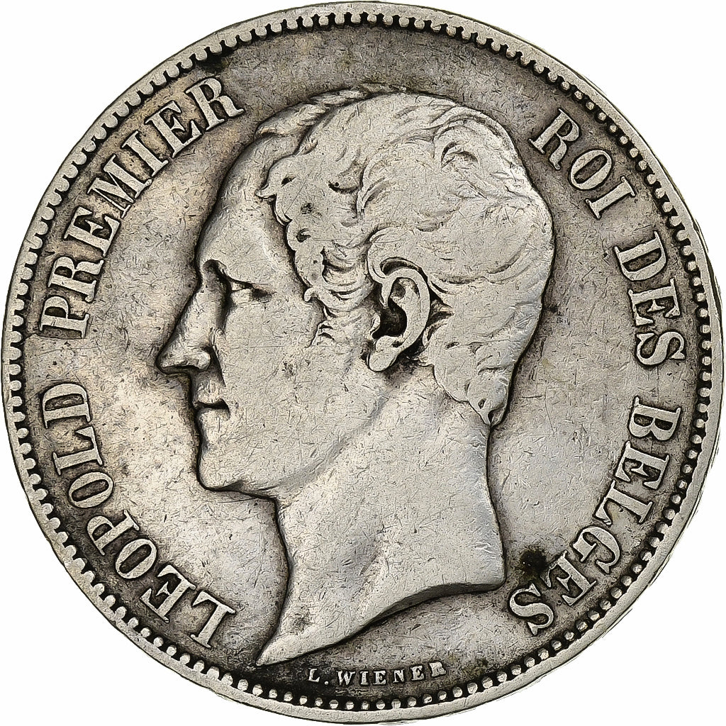 Coin, Belgium, Leopold I, 5 Francs, 5 Frank, 1852, EF(40-45), Silver, KM:17