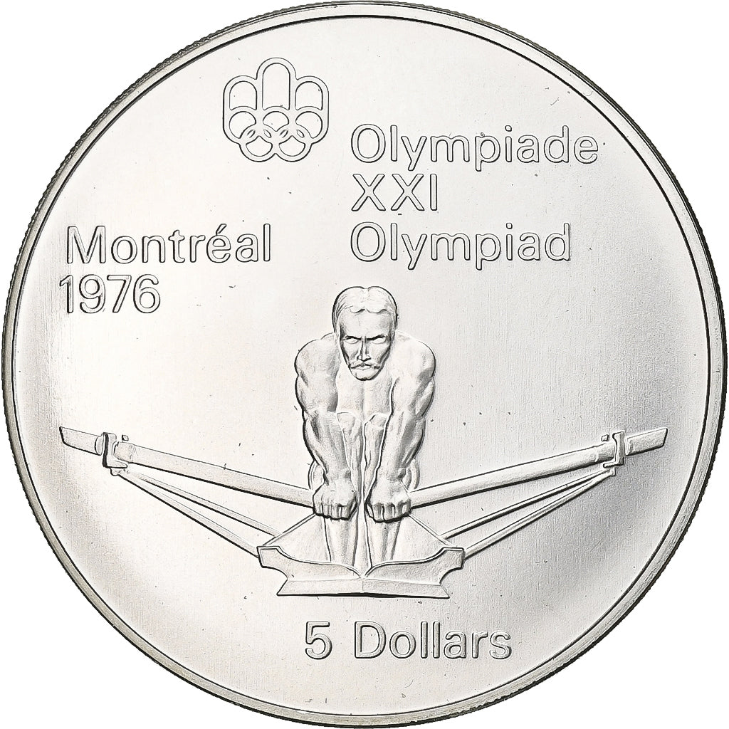 Canada, Elizabeth II, 5 Dollars, 1976 Olympics - Rowing, 1976, Royal Canadian