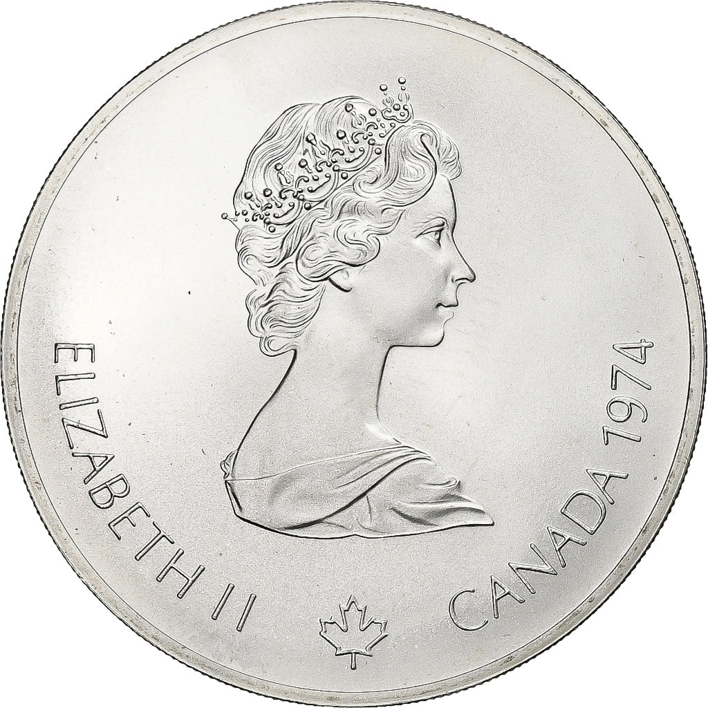 CANADA, 5 Dollars, 1974, Royal Canadian Mint, KM #92, MS(63), Silver, 38, 24.35
