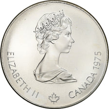 CANADA, 5 Dollars, 1975, Royal Canadian Mint, KM #100, MS(63), Silver, 38, 24.54