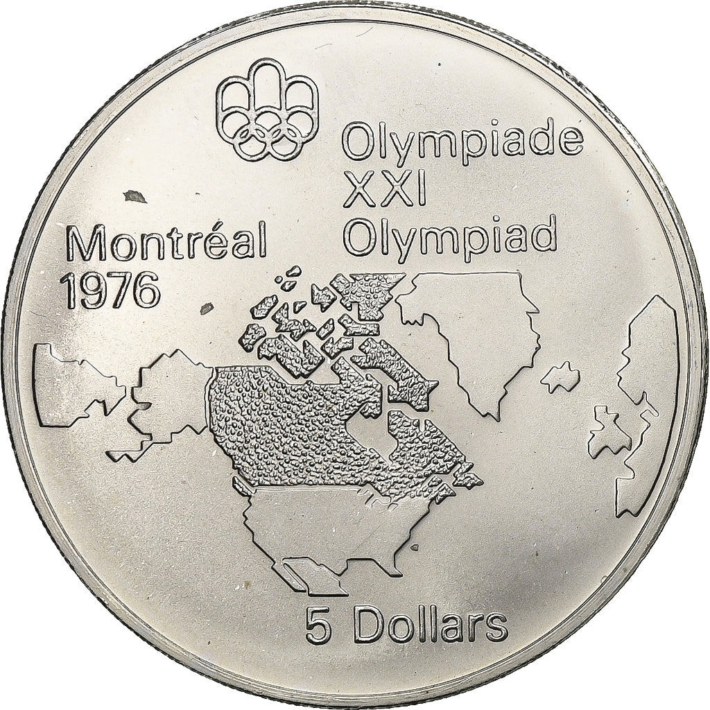 Coin, Canada, Montréal XXI Olympiade, 5 Dollars, 1976, Ottawa, MS(65-70)