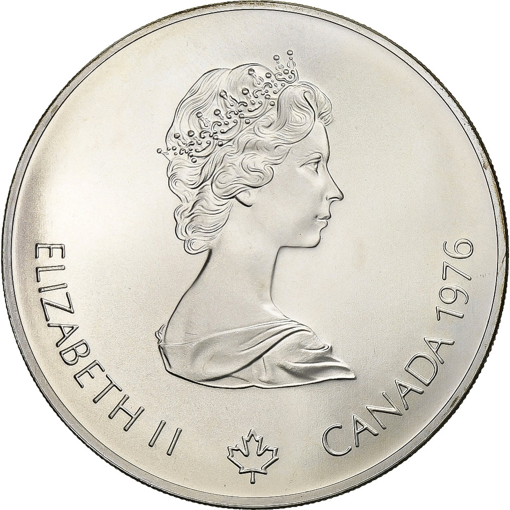 Moneta, Canada, Montréal XXI Olympiade, 5 Dollars, 1976, Ottawa, SPL, Argento