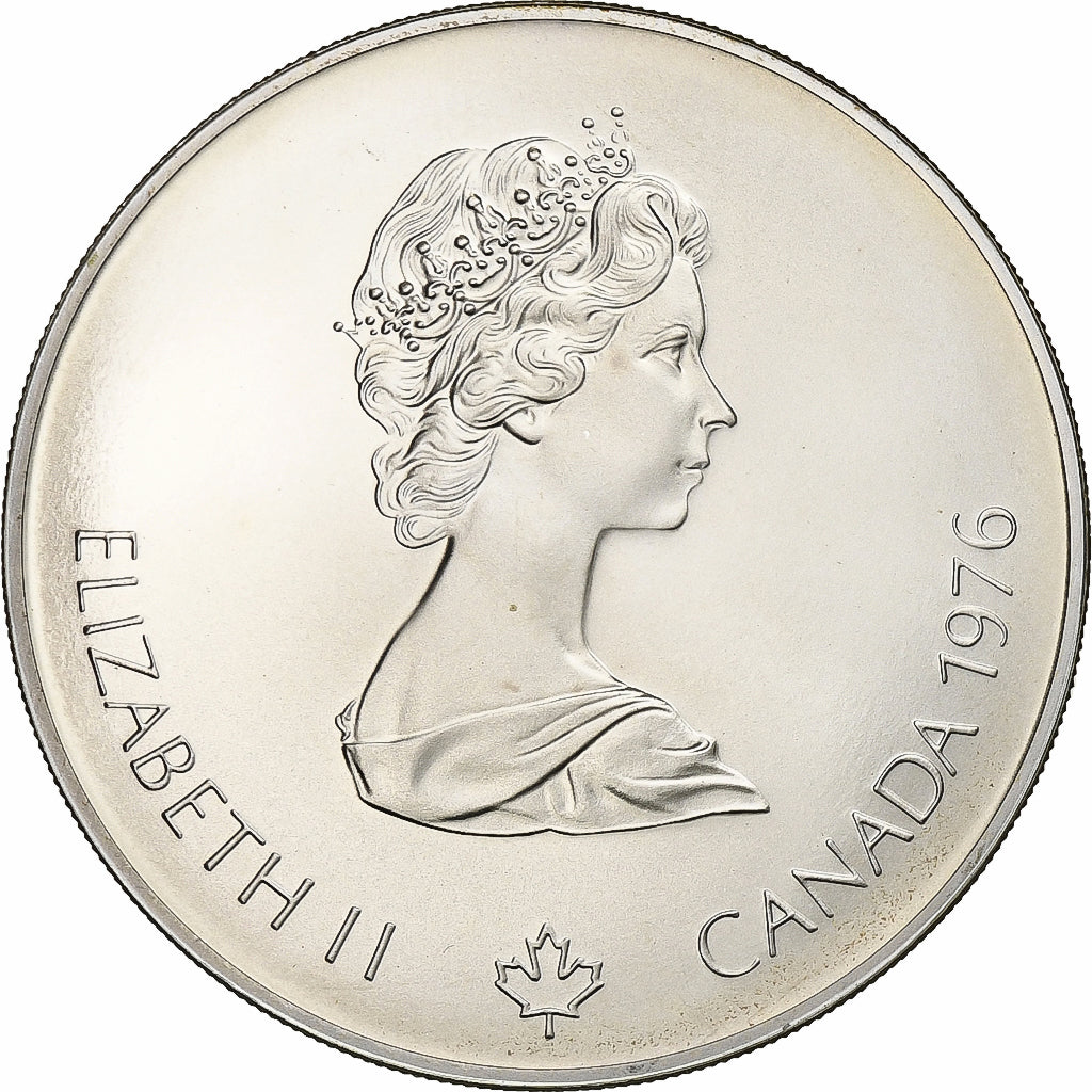 Moneta, Canada, Montréal XXI Olympiade, 5 Dollars, 1976, Ottawa, FDC, Argento