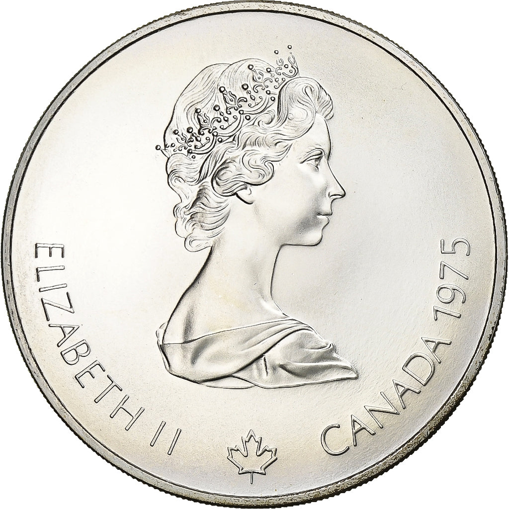 Moneta, Canada, Elizabeth II, 1976 Olympics - Javelin, 5 Dollars, 1975, Royal