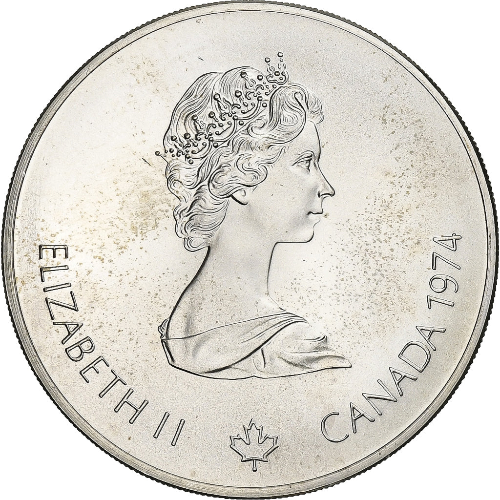 Moneta, Canada, Montréal XXI Olympiade, 5 Dollars, 1974, Ottawa, FDC, Argento
