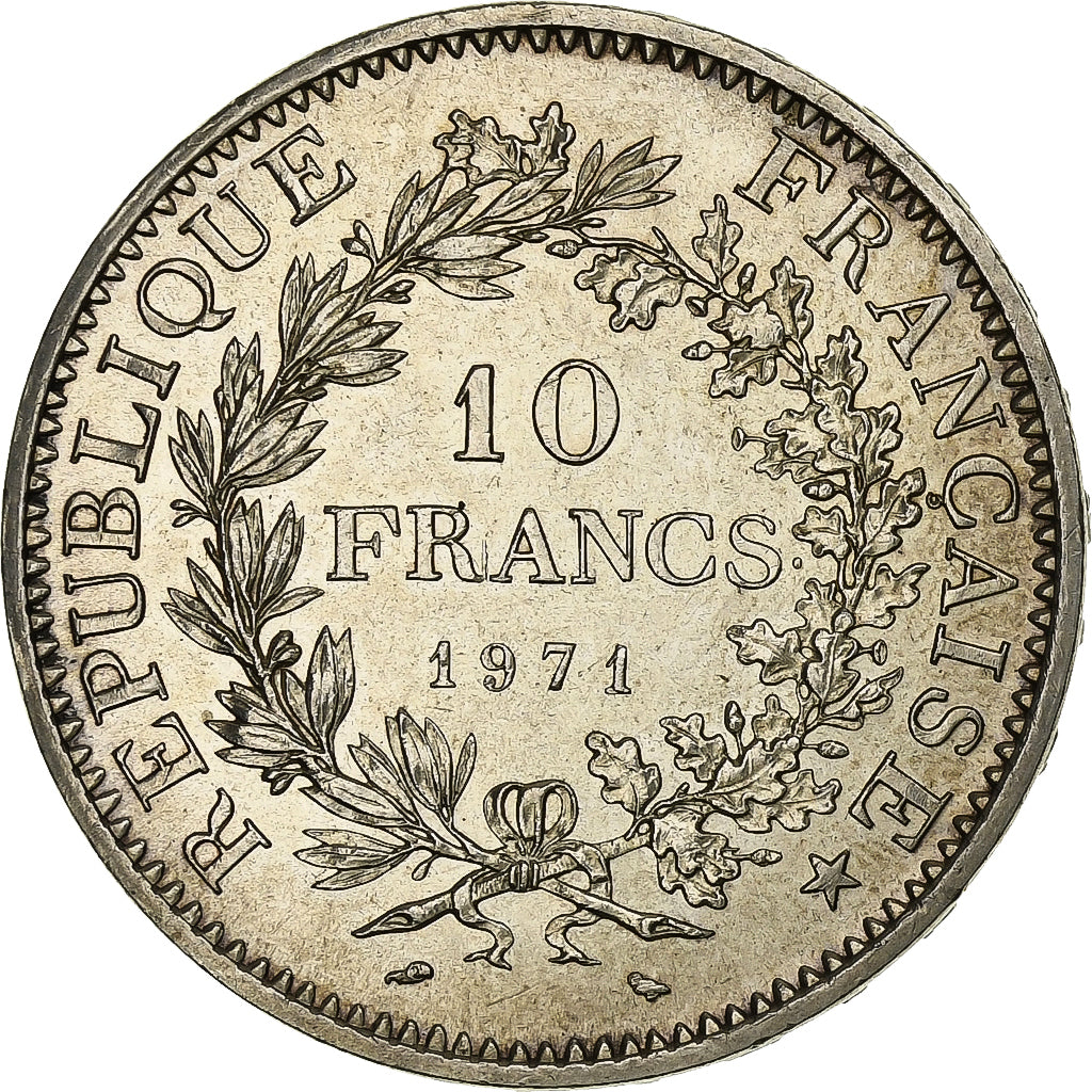 Francia, 10 Francs, Hercule, 1971, Paris, Argento, SPL, KM:932