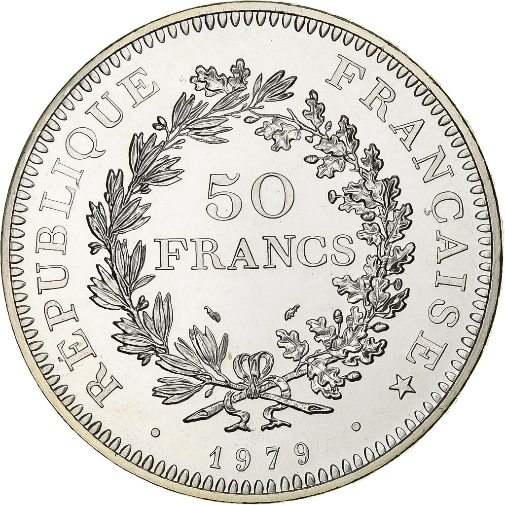 Frankreich, 50 Francs, Hercule, 1979, Monnaie de Paris, série FDC, Silber