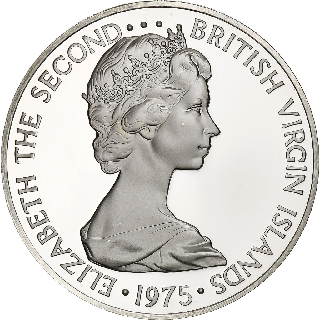 Münze, BRITISH VIRGIN ISLANDS, Elizabeth II, Dollar, 1975, Franklin Mint